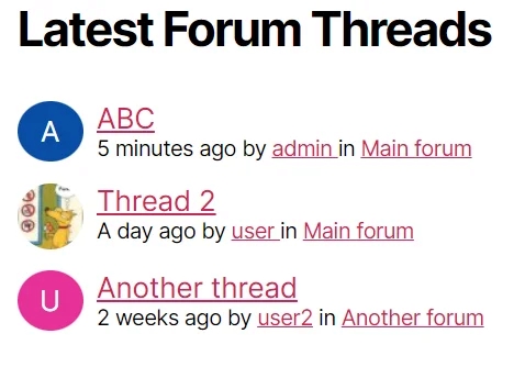 Latest XenForo Threads Widget for WordPress 1.0.4.1