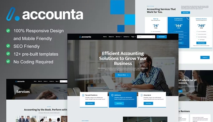 Accounta – Accounting Firm Elementor Template Kit 1.0.0