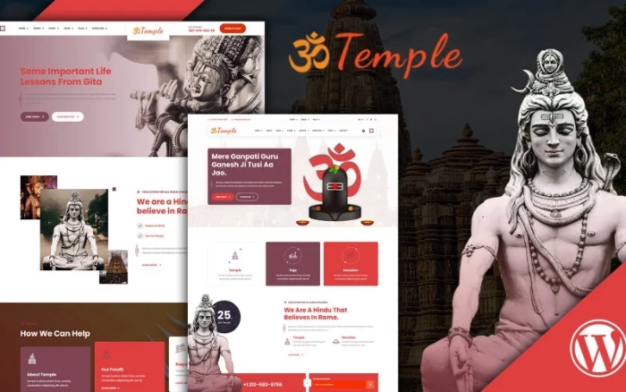 Temple Hindus worship Mandir WordPress Theme 1.0.0