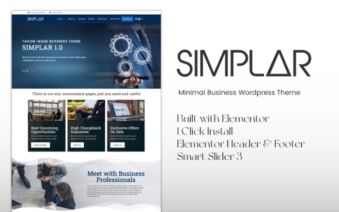 Simplar – Award Winning Minimal Business WP Theme 1.0.0
