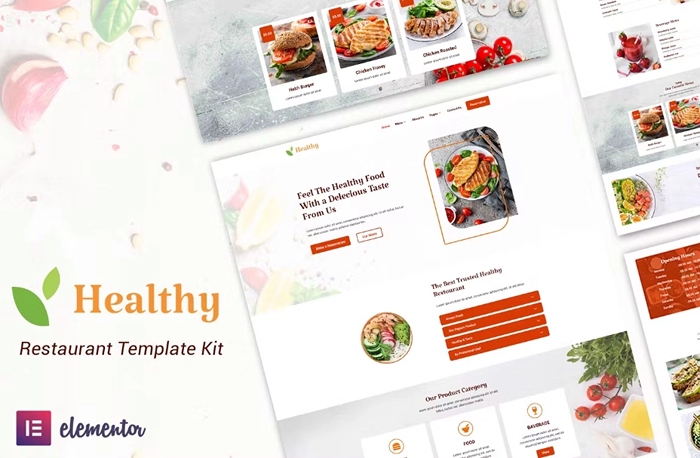 Healthy Restaurant Elementor Template Kit 1.0.0