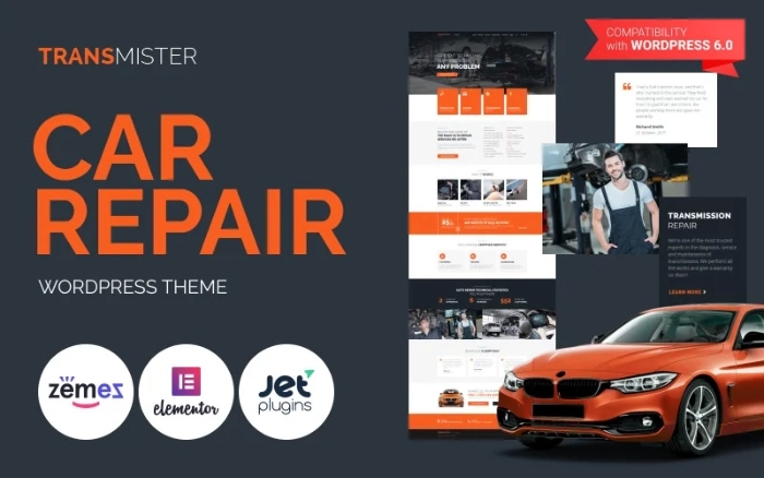 Transmitter – Car Repair WordPress Theme 2.1.4