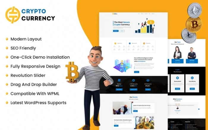 Crypto Currency WordPress Theme 1.0.0