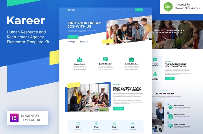 Kareer – Human Resource & Recruitment Agency Elementor Template Kit 1.0.0