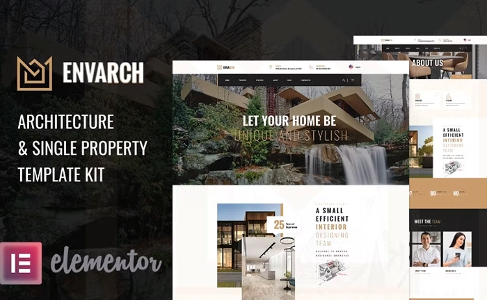 EnvArch – Architecture & Single Property Elementor Template Kit 1.0.0
