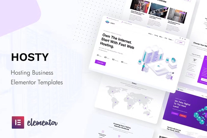 Hosty – Hosting Services Elementor Template Kit 1.0.0