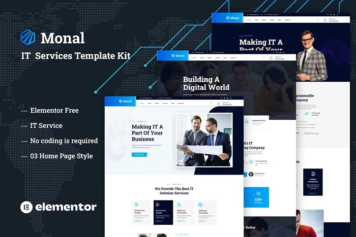 Monal – IT Service Elementor Template Kit 1.0.0