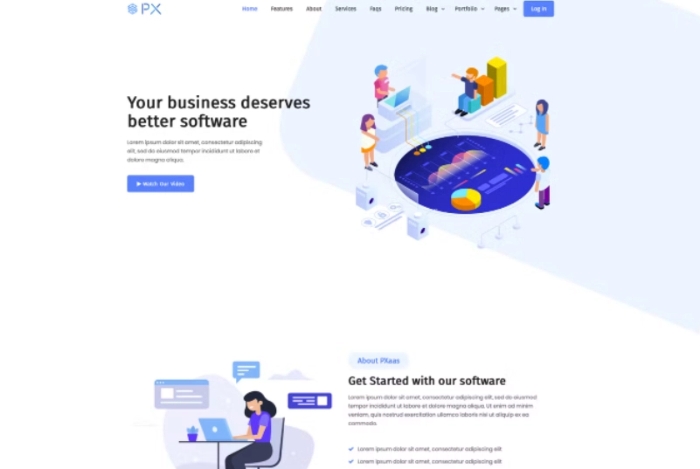 PXaas – App & Software Landing Page Theme 1.0.7