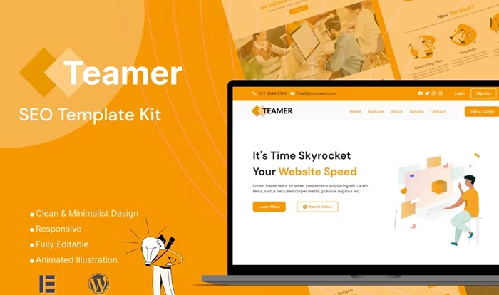Teamer – SEO Marketing Elementor Template Kit 1.0.0