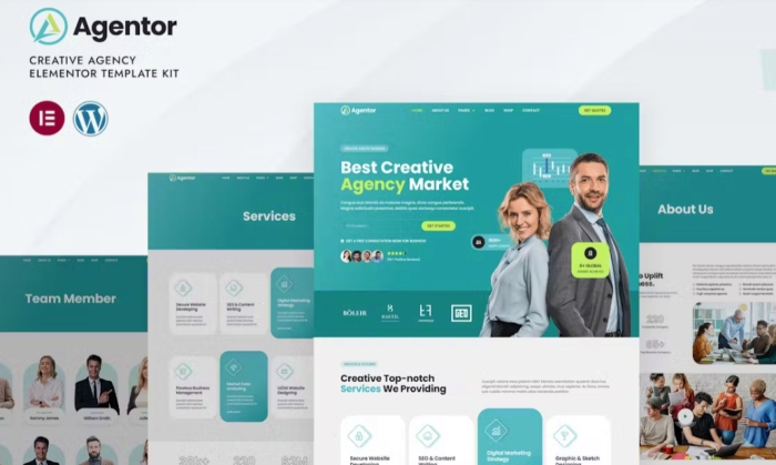 Agentor – Creative Agency Elementor Pro Template Kit 1.0.0