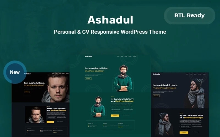 Ashadul – Personal & CV Responsive WP Theme 1.0.0