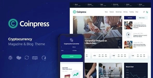 Coinpress – ICO Cryptocurrency Magazine & Blog Theme 1.0.8