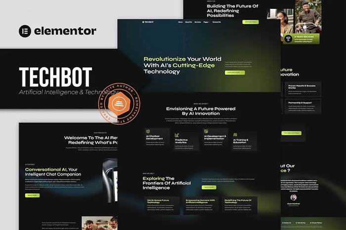 Techbot – Artificial Intelligence & Technology Services Elementor Template Kit 1.0.0