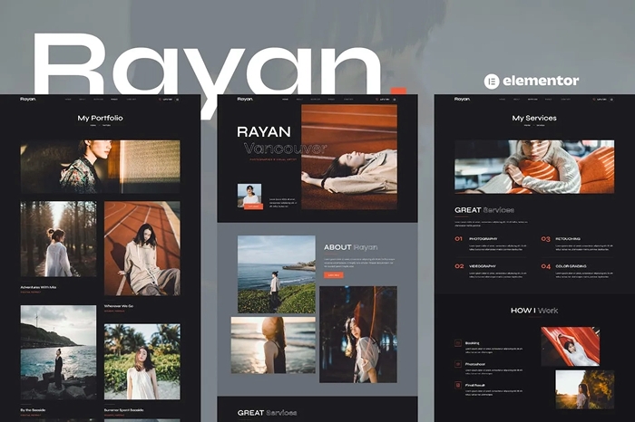 Rayan – Photography & Portfolio Elementor Template Kit 1.0.0