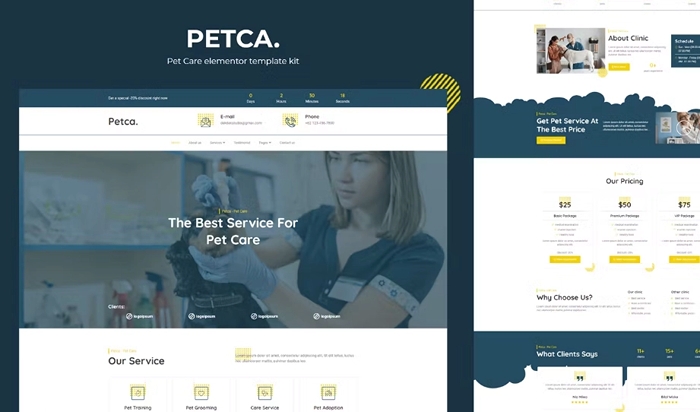 Petca – Pet Care Elementor Template Kit 1.0.0