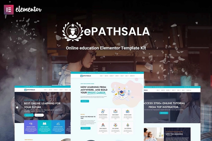 ePathsala – Online Education Elementor Template Kit 1.0.0