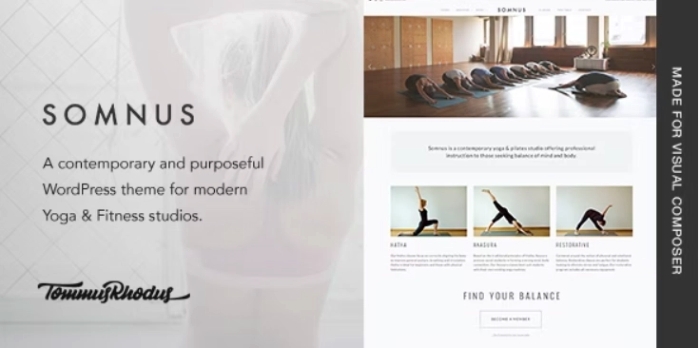 Somnus – Yoga & Fitness Studio WP Theme 1.0.9