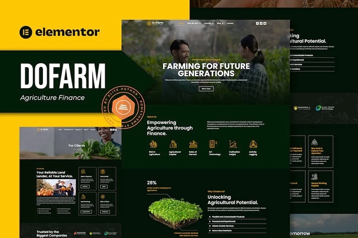 Dofarm – Agriculture Finance Elementor Pro Template Kit 1.0.0