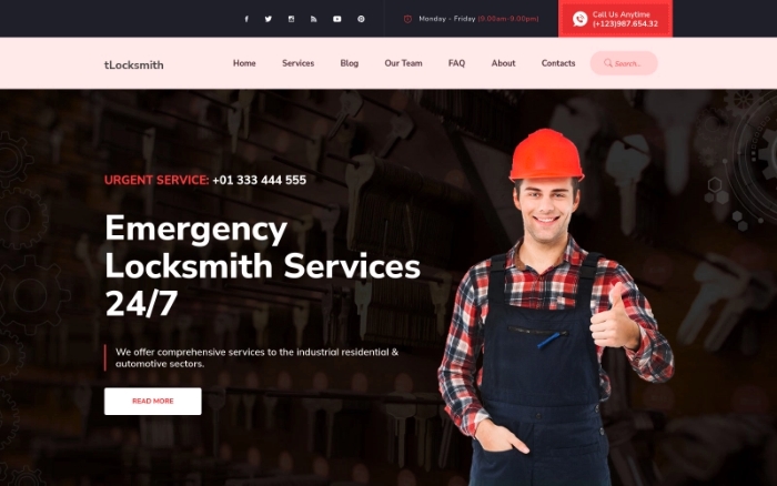 tLocksmith - Locksmith WordPress Theme 1.0.0