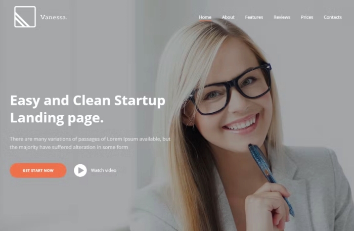 Vanessa – Startup Landing Page WordPress Theme 1.0.6
