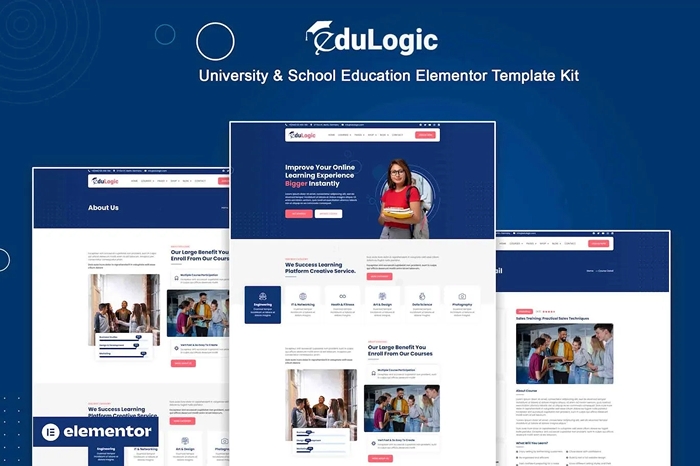 Edulogic – University & School Education Elementor Template Kit 1.0.0