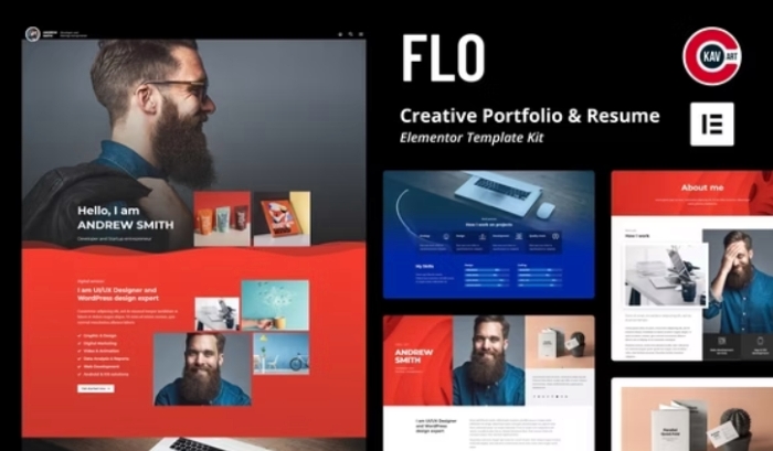 FLO – Creative Portfolio & Resume Template Kit 1.0.0