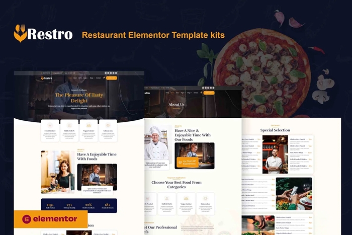 Restro – Restaurant Elementor Pro Template Kit 1.0.0