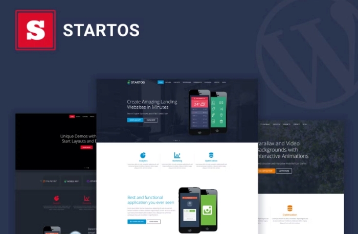 Startos – Modern App Landing Page WP Theme 1.5.0