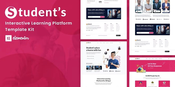 Student’s Online e-Course Elementor Template Kit 1.0.0