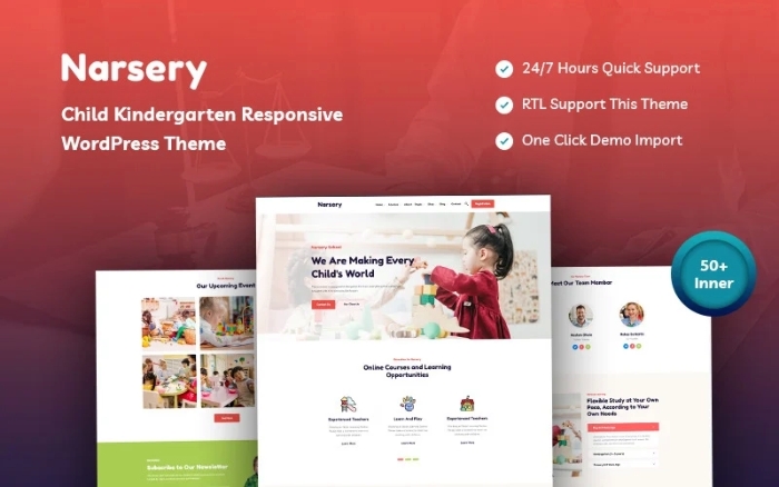 Narsery – Child Kindergarten Responsive WP Theme 1.0.0