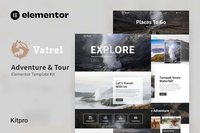 Vatrel – Adventure & Tour Elementor Template Kit 1.0.0