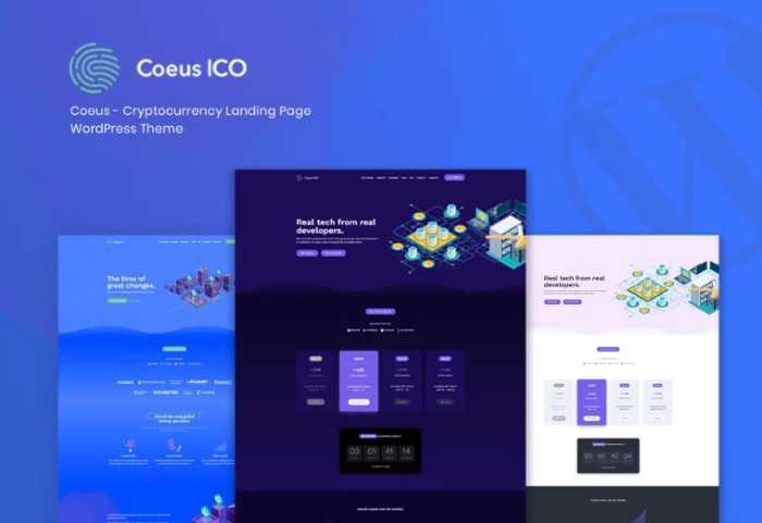 Coeus – Cryptocurrency Landing Page WP Theme 1.1.5