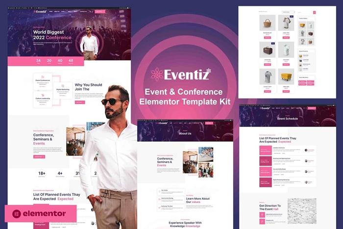 Eventiz – Event & Conference Elementor Pro Template Kit 1.0.0