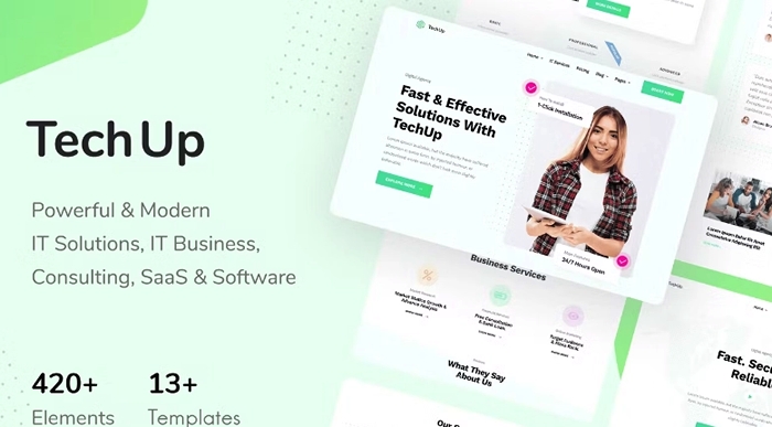 TechUp – Technology IT Solutions & Services Elementor Template Kit 1.0.0