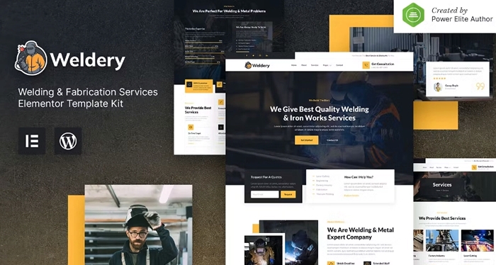 Weldery – Welding & Fabrication Services Elementor Template Kit 1.0.0