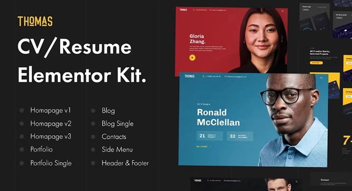 Thomas – CV/Portfolio Elementor Template Kit 1.0.0
