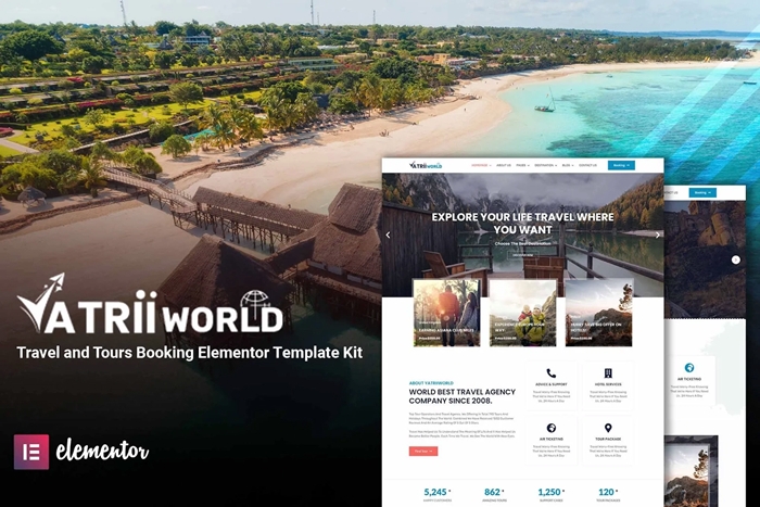 Yatriiworld - Travel & Tours Booking Elementor Template Kit 1.0.0
