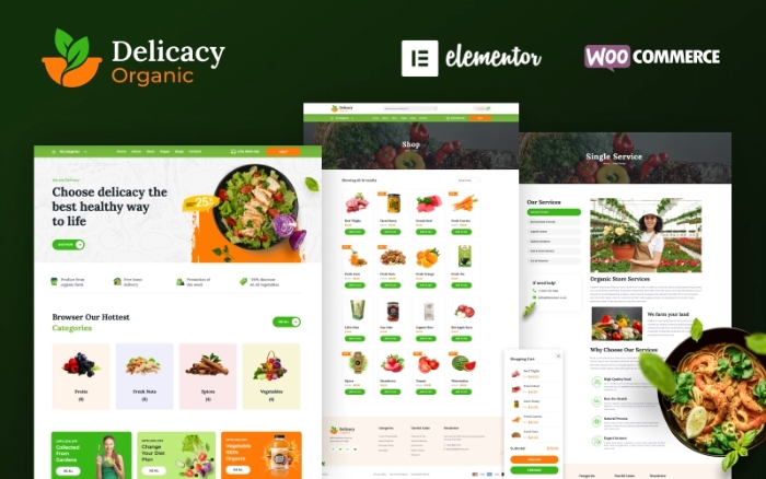 Delicacy – Organic & Food Store Elementor WP Theme 1.0.0