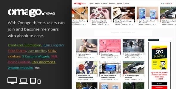 Omago News – User Profile Membership & Content Sharing 3.2