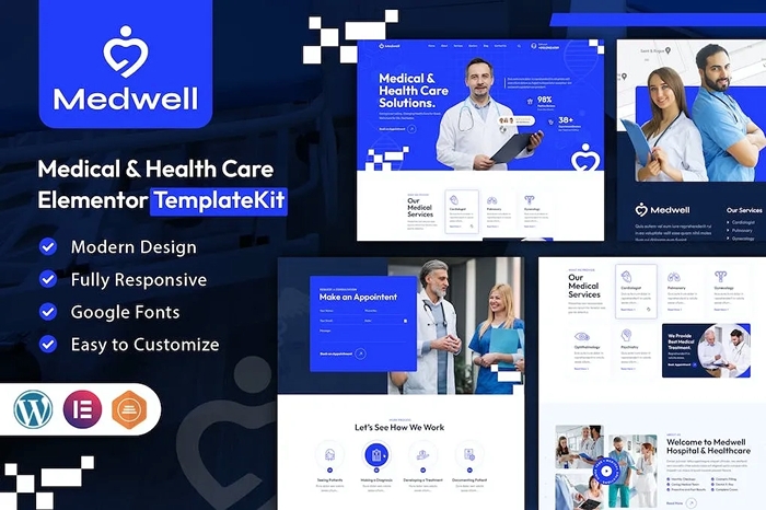 Medwell – Medical & Health Care Elementor Template Kit 1.0.0