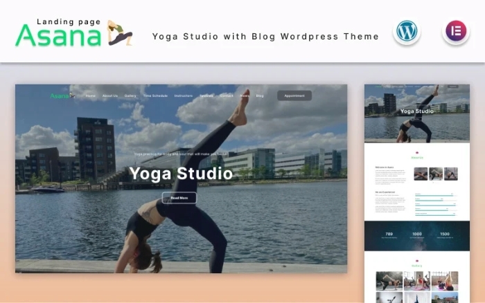 Asana – Yoga Studio Landing page with Blog WP Theme 2.1