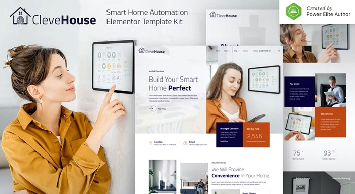 Clevehouse – Smart Home Automation Elementor Template Kit 1.0.0