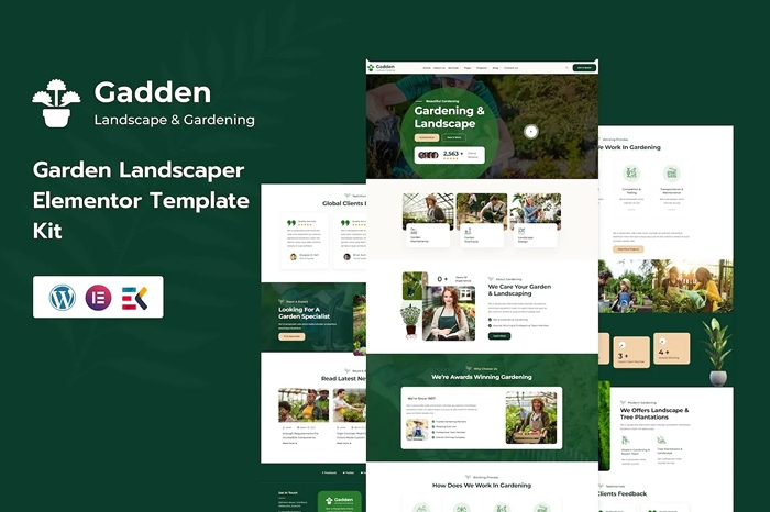 Gadden – Garden & Landscaping Elementor Template Kit 1.0.0