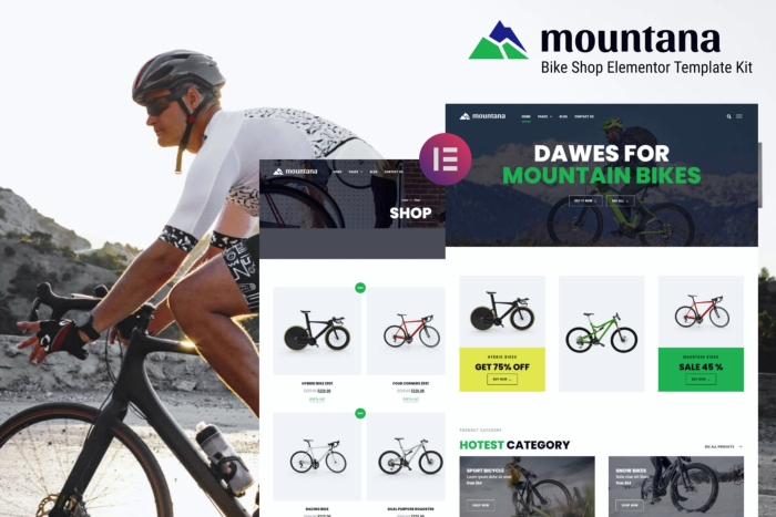 Mountana – Bike Shop WooCommerce Elementor Template Kit 1.0.0