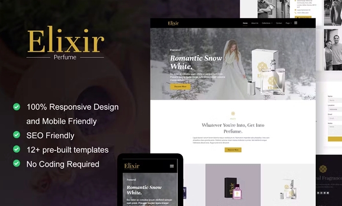 Elixir – Perfume Maker Elementor Template Kit 1.0.0