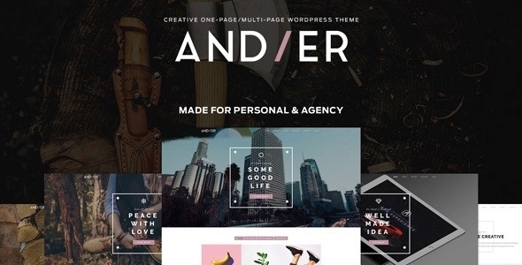 Andier - Responsive One & Multi Page Portfolio Theme 1.2.1