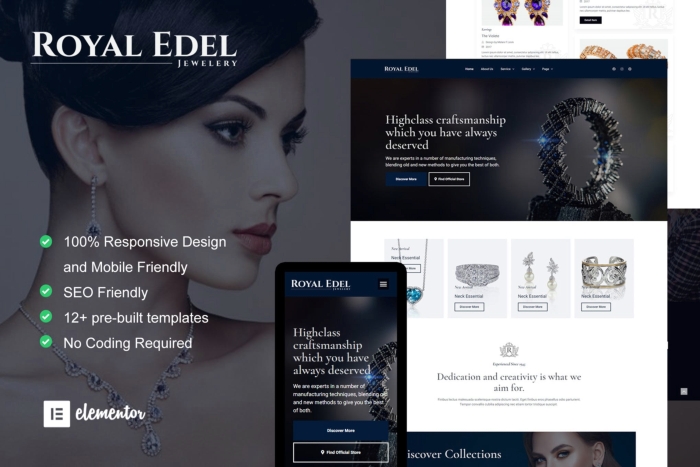 Edel – Luxury Jewelry Elementor Template Kit 1.0.0