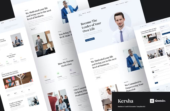 Kersha – Business Coach Elementor Template Kit 1.0.0
