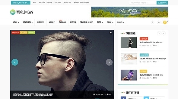 WorldNews – Magazine RTL Responsive WP Theme 2.5