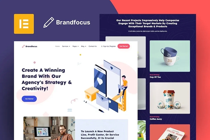 Brandfocus – Branding Agency Elementor Template Kit 1.0.0
